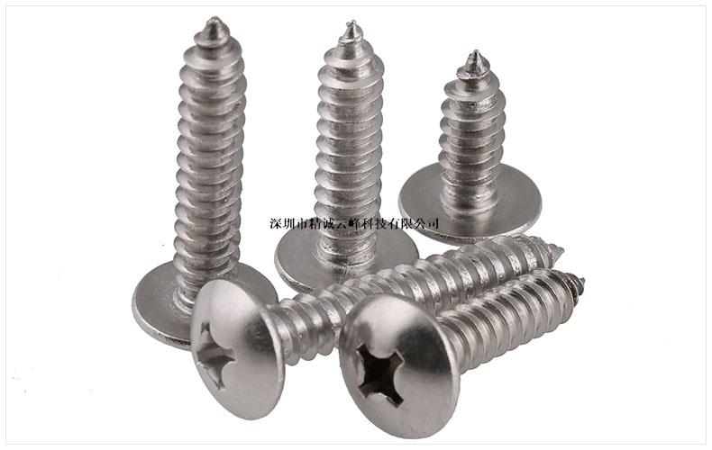 304不銹鋼大扁頭自攻螺絲釘木螺釘 十字槽蘑菇頭螺絲釘10 304不銹鋼大扁頭自攻螺絲釘木螺釘 十字槽蘑菇頭螺絲釘10