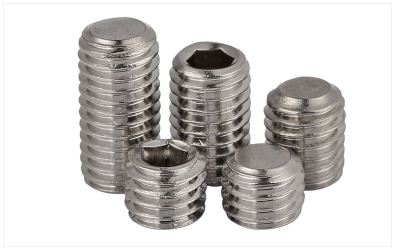 304不銹鋼平端緊定螺絲 內(nèi)六角無頭螺釘 機(jī)米 頂絲