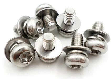 304不銹鋼圓頭盤頭梅花三組合螺絲帶平彈墊螺釘3 304不銹鋼圓頭盤頭梅花三組合螺絲帶平彈墊螺釘3