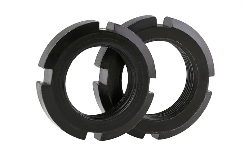 標(biāo)準(zhǔn)國(guó)標(biāo) GB812圓螺母 開(kāi)槽螺母 止退螺母 四槽螺母6