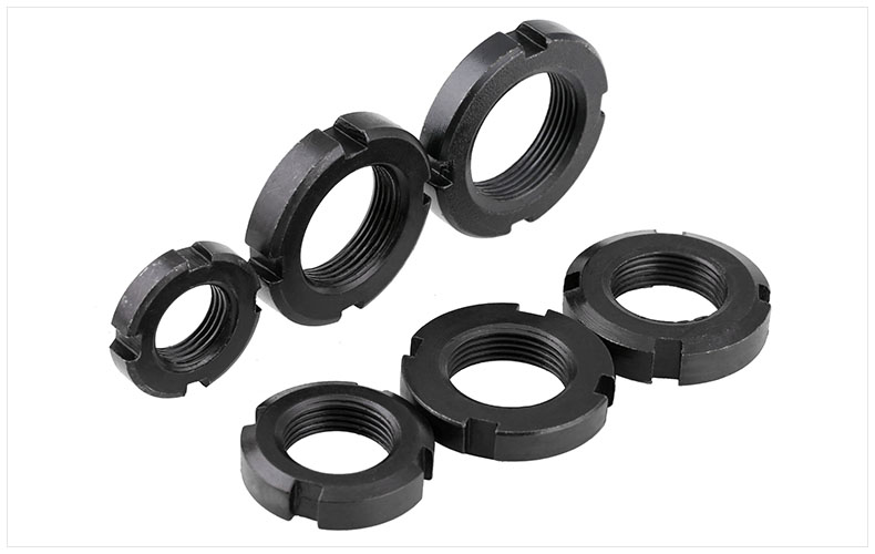 標(biāo)準(zhǔn)國(guó)標(biāo) GB812圓螺母 開(kāi)槽螺母 止退螺母 四槽螺母2