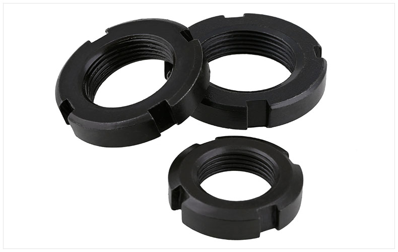 標(biāo)準(zhǔn)國(guó)標(biāo) GB812圓螺母 開(kāi)槽螺母 止退螺母 四槽螺母4