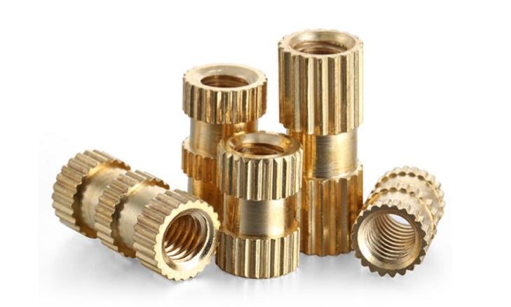 銅花螺母注塑滾花螺母2 銅花螺母注塑滾花螺母2