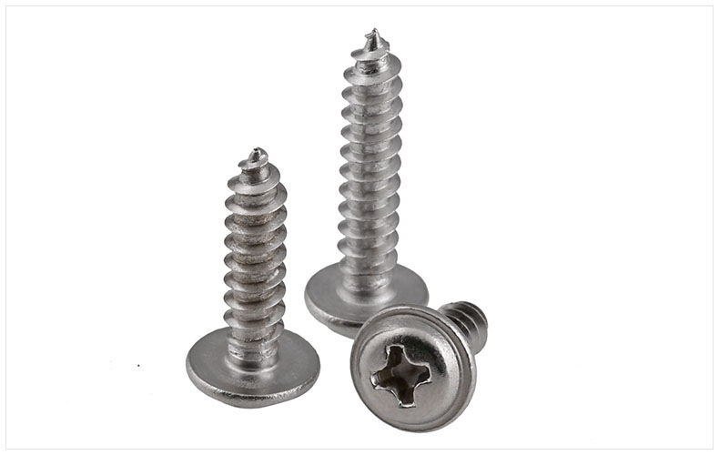 304不銹鋼十字槽盤(pán)頭帶墊自攻螺絲釘